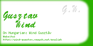 gusztav wind business card
